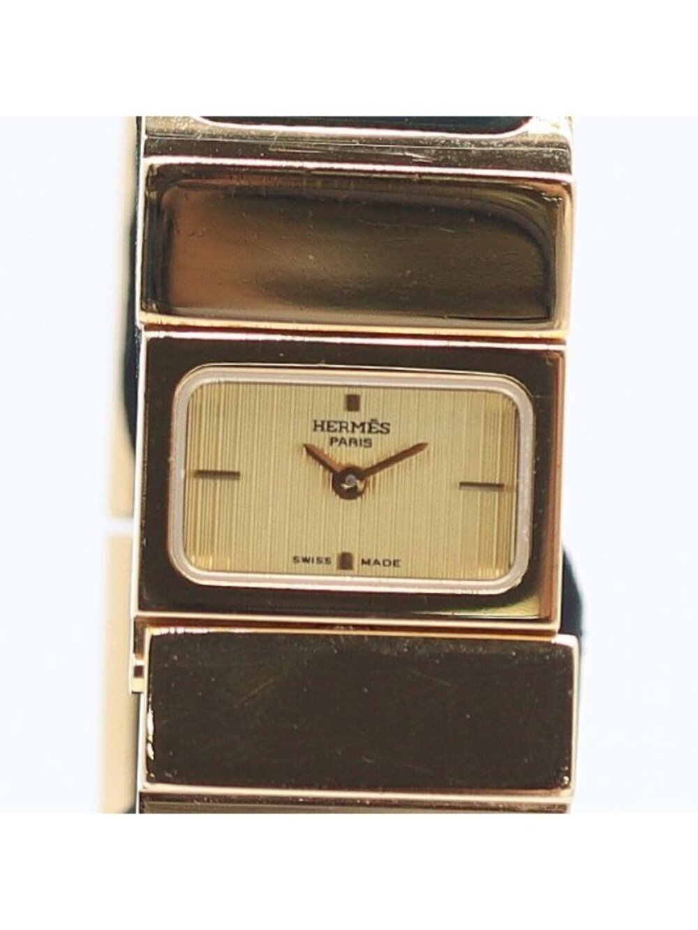 Hermes Loquet Gold Dial Watch